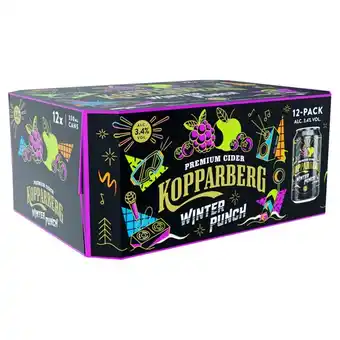 Tesco Kopparberg Premium Cider Winter Punch 12 x 330ml offer