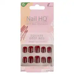 Tesco Nail HQ Square Deep Red offer