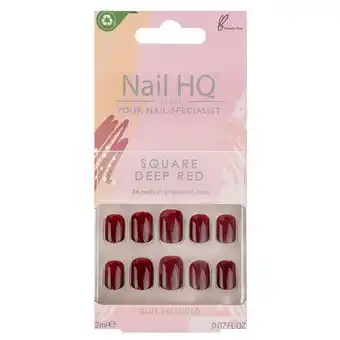 Tesco Nail HQ Square Deep Red offer