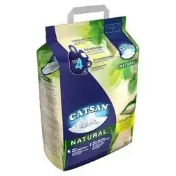 Tesco 20L Catsan Natural Biodegradable Clumping Cat Litter 20 Litres Kitten Litter offer