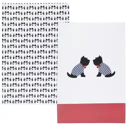 Tesco KitchenCraft Set of 2 Westie Tea Towels offer