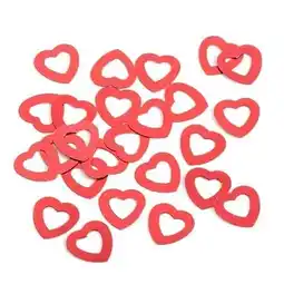 Tesco Red Hollow Hearts Table Confetti - 14 Grams offer