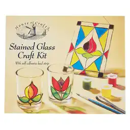 Tesco House of Crafts Stained Glass Craft, Multicoloured, Single Craft Kit offer