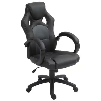 Tesco Vinsetto Racing Gaming Chair Swivel Home Office Chair with Wheels Gray offer