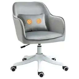 Tesco Vinsetto Office Chair with Rechargeable Vibration Massage Pillow, Grey offer