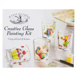 Tesco House of Crafts Creative Glass Painting, Multicoloured, Single Craft Kit offer