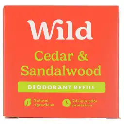 Tesco Wild Cedar & Sandalwood Deodorant Refill 40g offer