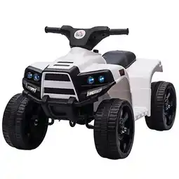 Tesco HOMCOM 6 V Kids Ride on Cars Electric ATV for 18-36 months Toddlers White+Black offer