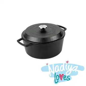 Tesco Prestige Casserole Dish in Cast Iron with Lid Oven Safe Induction Dutch Oven offer