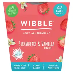 Tesco Wibble Strawberry & Vanilla Jelly Pot 150G offer