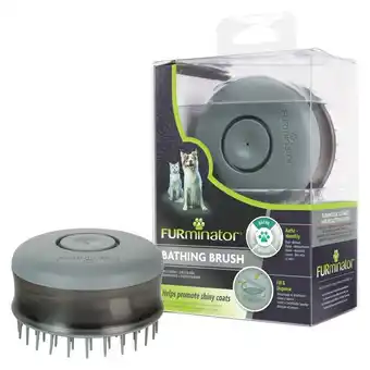 Tesco FURminator Dog & Cat Grooming Bathing Brush offer