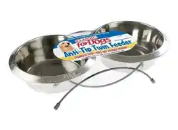 Tesco Classic Anti Tip Twin Feeder Dishes (2x 1900ml) offer