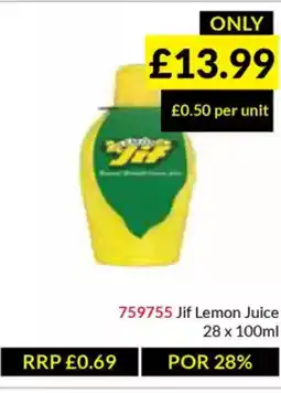 Musgrave MarketPlace Jif Lemon Juice offer