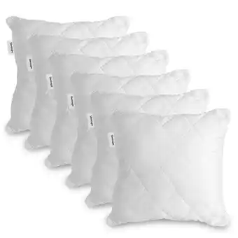 Tesco Silentnight Quilted Cushion Pads, 6 Pack, Extra Deep Filled Inserts with Zip Scatters offer