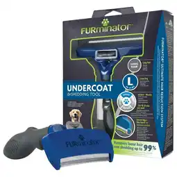 Tesco FURminator Dog Undercoat Deshedding Tool Long Hair Large offer