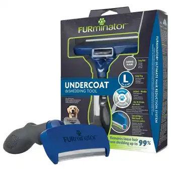 Tesco FURminator Dog Undercoat Deshedding Tool Long Hair Large offer