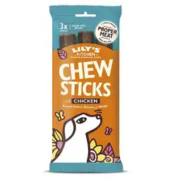 Tesco Lily's Kitchen Dog Chew Sticks With Chicken 120g (Pack of 10) offer