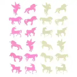 Tesco Stick-On Glow In The Dark Unicorns 5cm - Pack of 24 offer