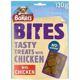 Tesco Bakers Dog Treat Chicken Bites 130g (Pack of 6) offer