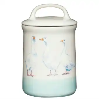 Tesco Apple Farm Geese Sugar Canister in Stoneware offer