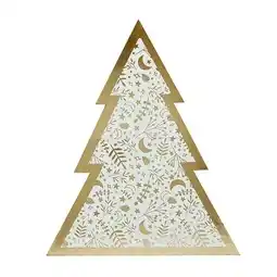 Tesco Gold Foil Christmas Tree Patterned Grazing Board 40cm offer