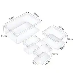 Tesco Living and Home 4Pcs Transparent Refrigerator Bins Organizer Set - Large Size 30*20*11cm offer