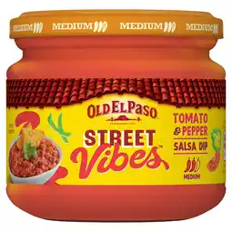 Tesco Old El Paso Street Vibes Tomato & Pepper Salsa Dip 312G offer