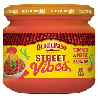 Tesco Old El Paso Street Vibes Tomato & Pepper Salsa Dip 312G offer