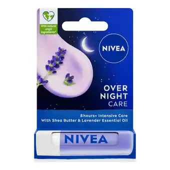 Tesco NIVEA Over Night Care Lip Balm 4.8g offer