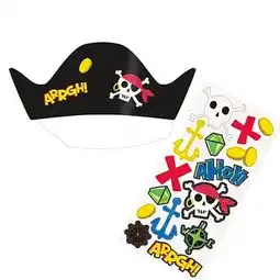 Tesco Ahoy Pirate Customisable Party Hats - Pack of 8 offer