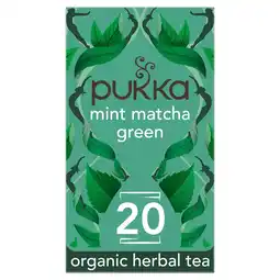 Tesco Pukka Organic Mint Matcha 20 Tea Bags 30G offer