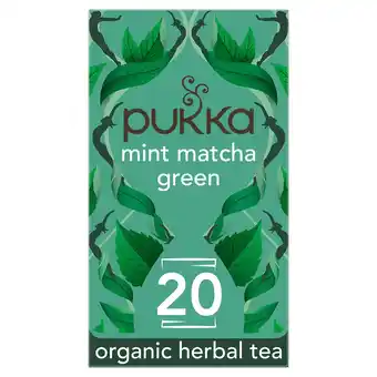 Tesco Pukka Organic Mint Matcha 20 Tea Bags 30G offer