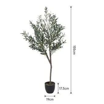 Tesco Living and Home Artificial Olive Tree Decorative Plant in Planter - 155cm H 5ft offer