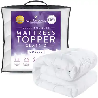 Tesco Slumberdown Sleep Soundly Mattress Topper, 2.5cm, Double offer