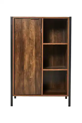 Tesco Living and Home MDF Cabinet with Metal Frame for Bathroom Organization - 60*30*90cm Brown offer