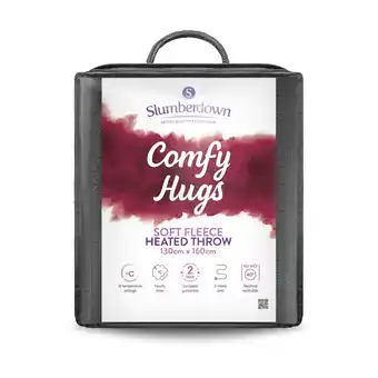 Tesco Slumberdown Comfy Hugs Heated Throw, Charcoal Grey offer