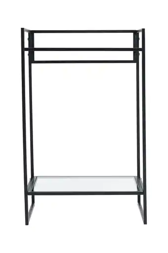 Tesco Living and Home Rectangle Tempered Glass Side Table Black offer