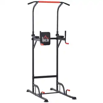 Tesco HOMCOM Power Tower Station Pull Up Bar w/Adjustable Height for Home offer