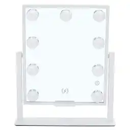 Tesco Living and Home Hollywood Style Vanity Mirror - 9 LED White White offer