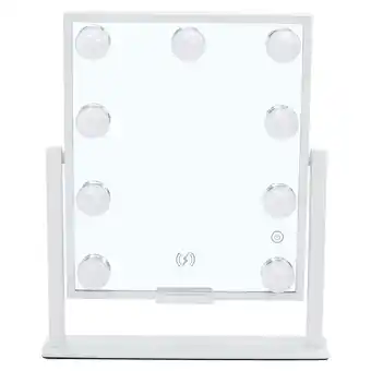 Tesco Living and Home Hollywood Style Vanity Mirror - 9 LED White White offer