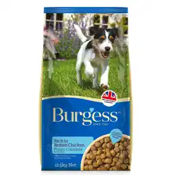 Tesco Burgess Puppy Chicken Dog Food 12.5kg offer