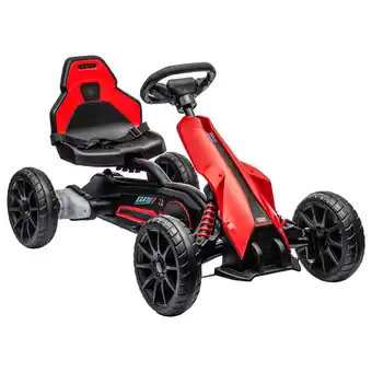 Tesco HOMCOM 12V Electric Go Kart w/ Forward Reversing 2 Speeds for 3-8 Yrs - Red offer