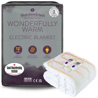 Tesco Slumberdown Wonderfully Warm Electric Blanket, Single offer