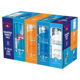 Tesco Red Bull Sugar Free Variety Pack Energy Drink 8 x 250ml offer