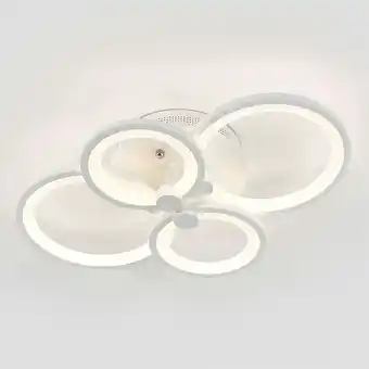 Tesco Living and Home Circular LED Light-adjustable Semi Flush Ceiling Light - White offer