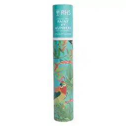 Tesco RHS Paint By Numbers Hanging Kit, Multicoloured, 400 x 500 mm, Tropical Birds offer