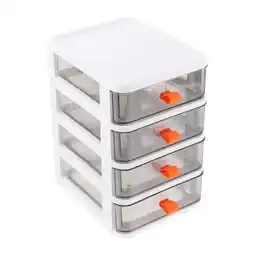 Tesco Living and Home Drawer-Style Stationery Cosmetic Storage Box, White offer