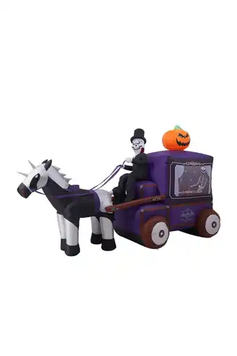 Tesco Living and Home 6ft Halloween Grim Reaper Carriage Inflatable with Build-In LED offer