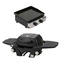 Tesco Living and Home Portable Gas Grill Propane Grill with Side Tables - 101cm W x 46.5cm D x 32.5cm H offer