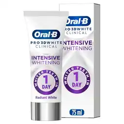 Tesco Oral-B 3D White Clinical Intensive Whitening Radiant White 75ml offer